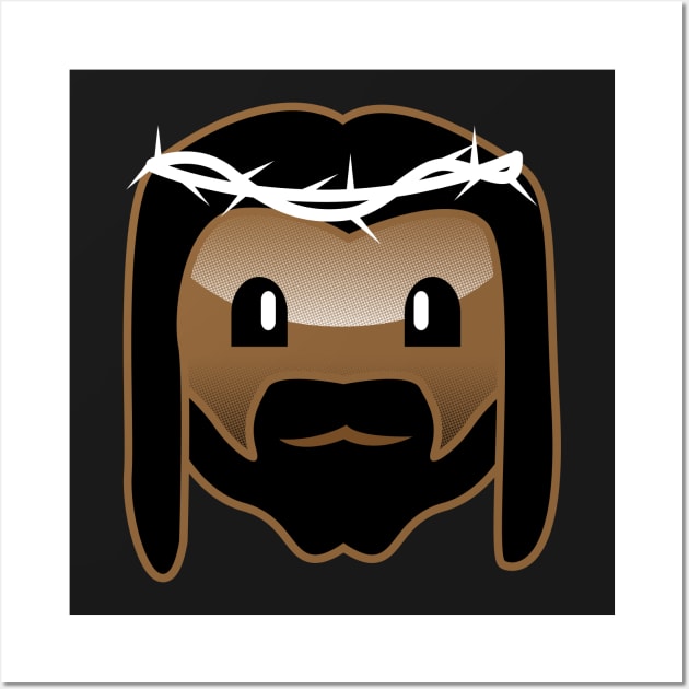 Black Jesus Emoji Christian Christmas T Shirts Wall Art by jaybeebrands